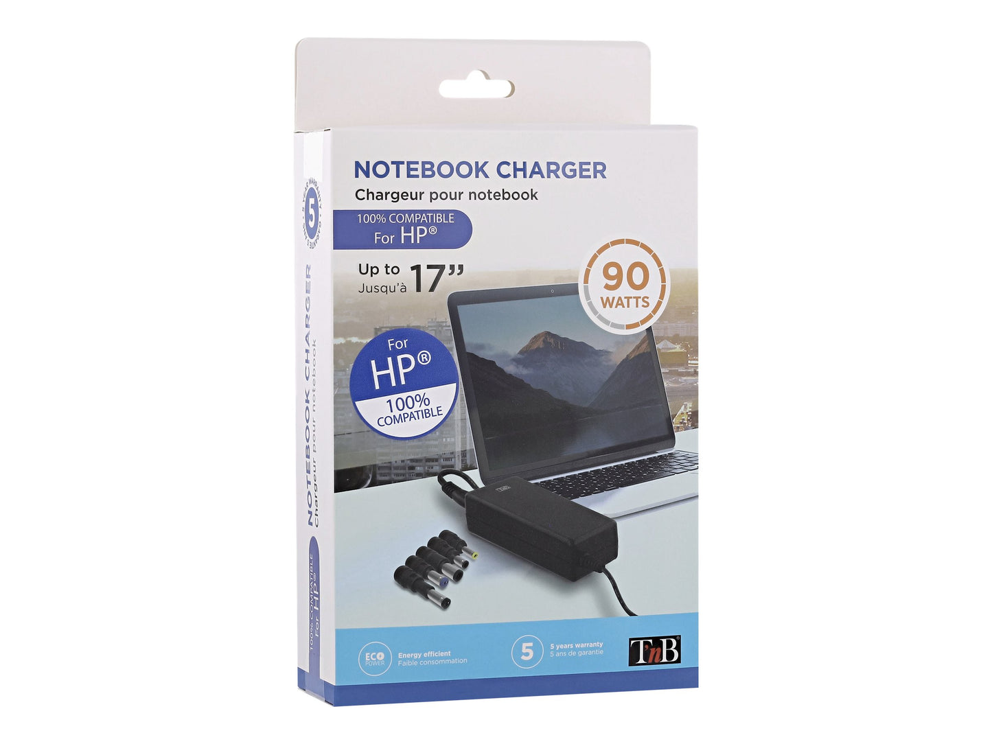 T'NB TNB Universal Power Supply For Notebooks Up To 17p Compatible With Most 19V Powered Notebooks 90W Max 9 Adapters