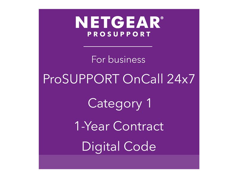 NETGEAR Pack ProSUPPORT 1 an OnCall 24/7 Catégorie 1