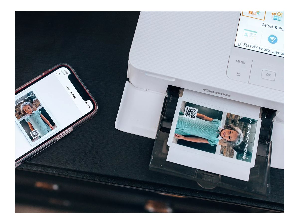 CANON SELPHY CP1500 Printer colour dye sublimation 148x100mm 0.41 min/page colour USB Wi-Fi White