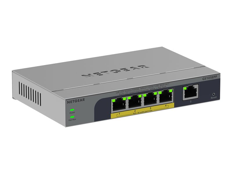 NETGEAR NETGEAR 5PT GB PLUS SWICH W/ POE+ GS105EPP