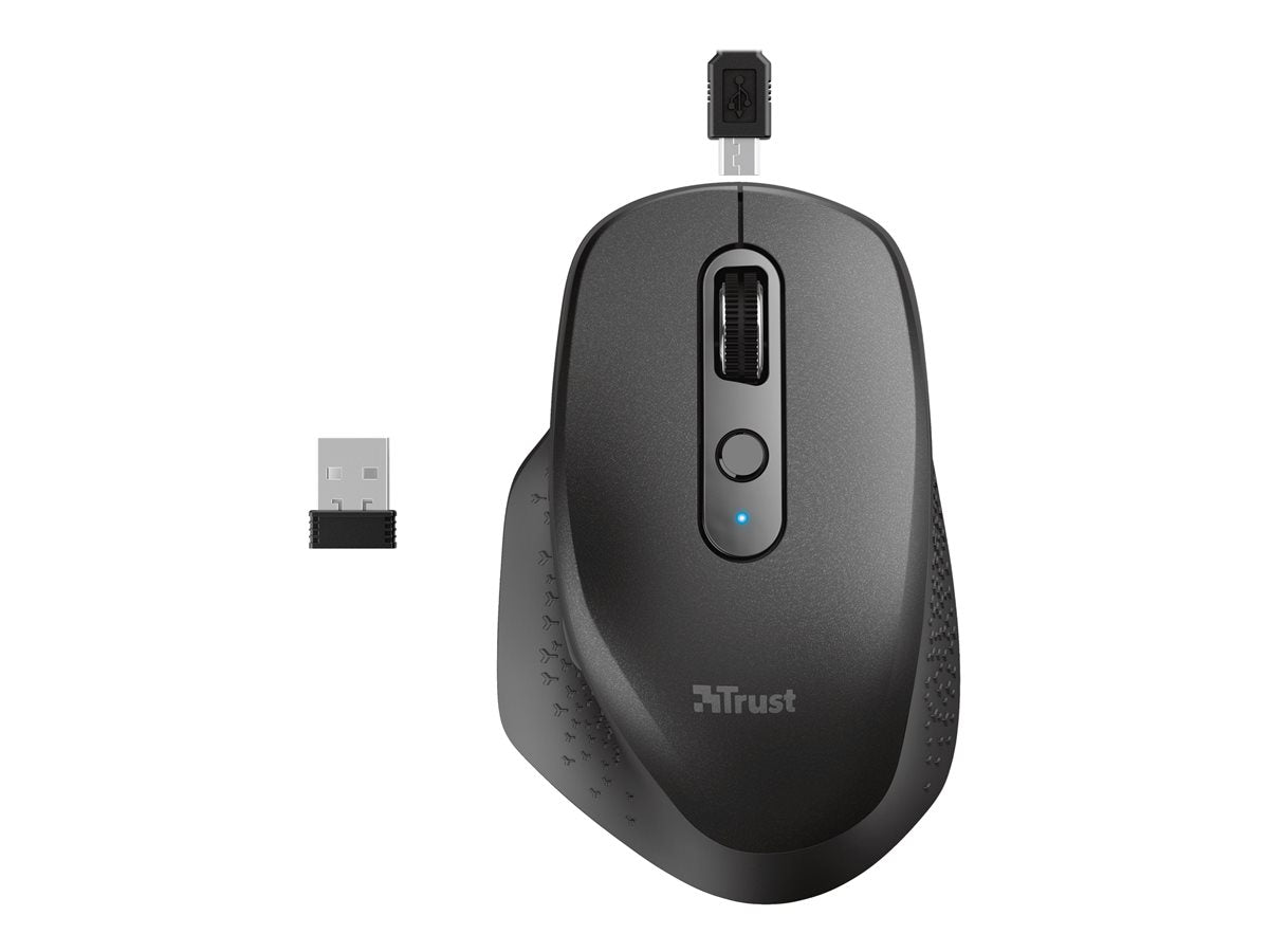 TRUST Souris sans fil OZAA Compact multi-connexion - Noire