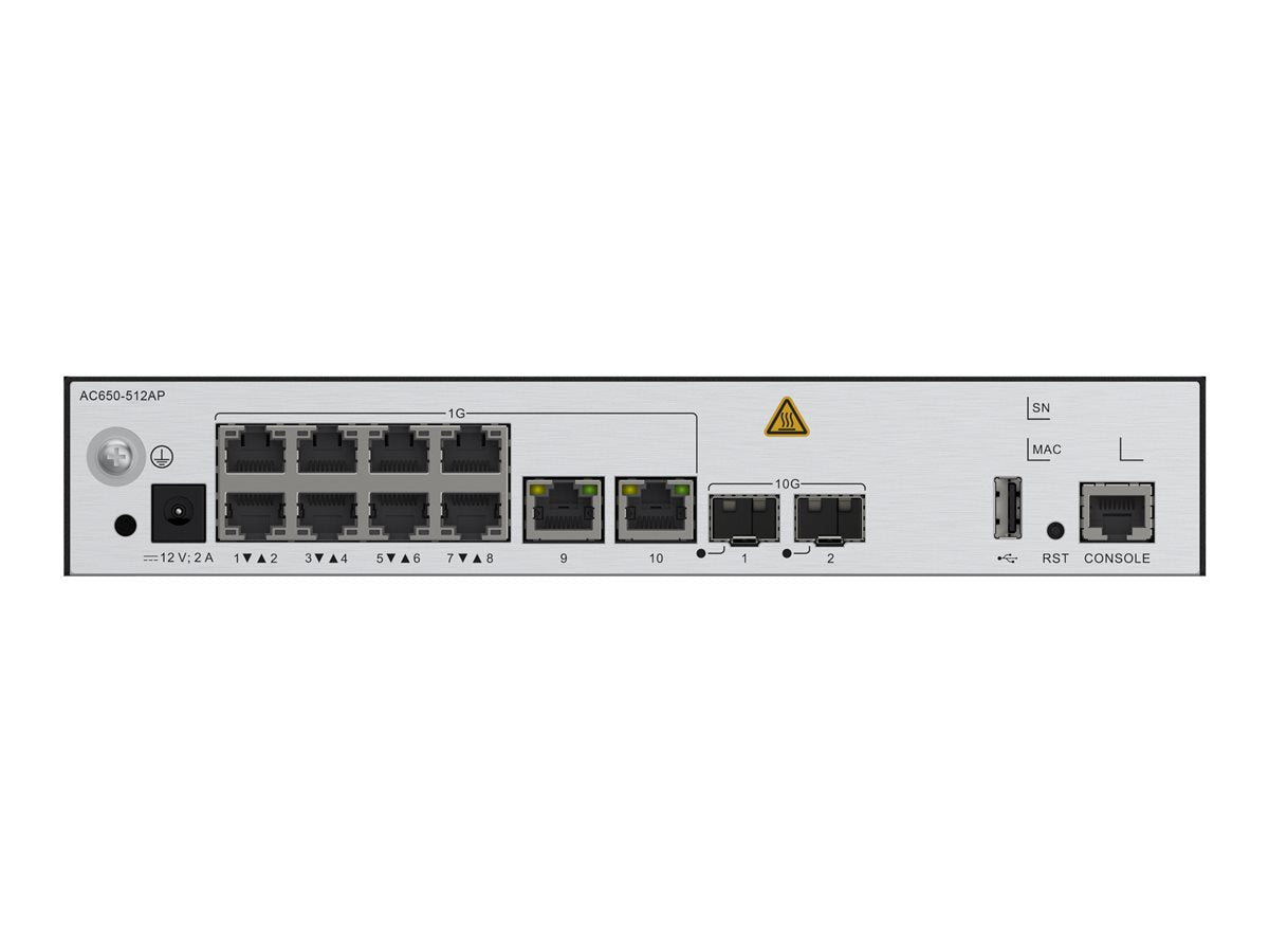 HUAWEI TECHNOLOGIES HUAWEI Assembling Components AC650-512AP AC650-512AP mainframe 10xGE electrical ports 2x10GE optical ports with the AC/DC eKit