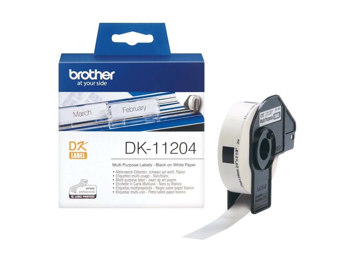BROTHER P-TOUCH DK-11204 die-cut multi purpose label 17x54mm 400 labels