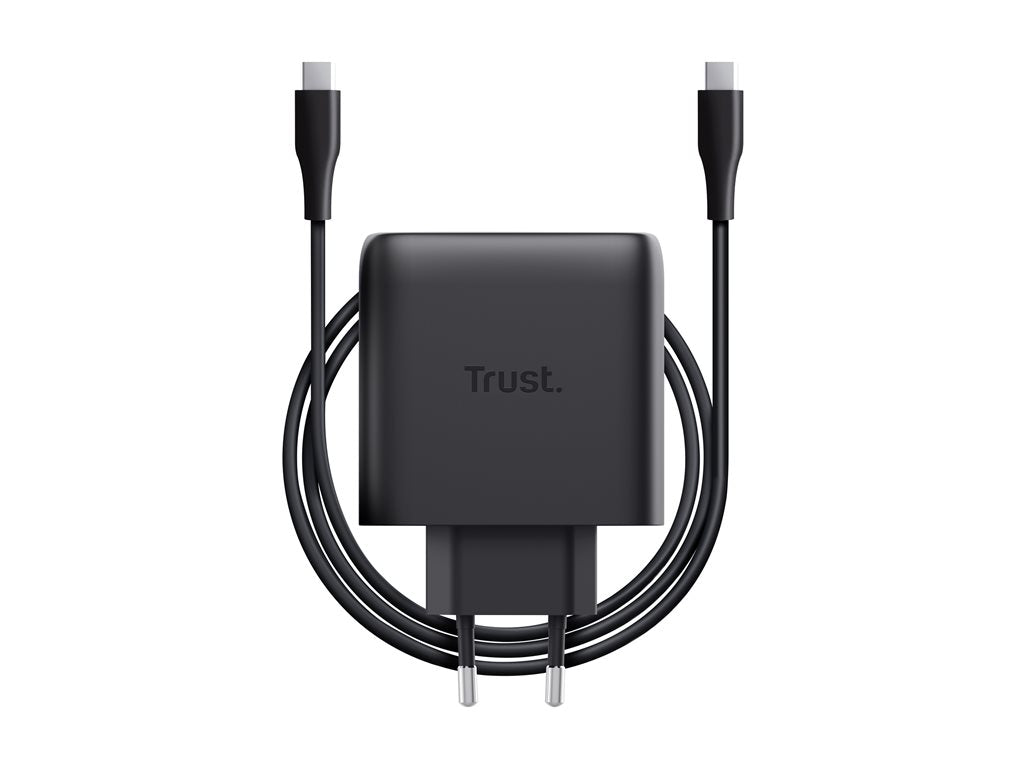 TRUST TRUST Chargeur MAXO USB 65 watts GAN 4 ports 3 USB-C + 1 USB-A + câble noir