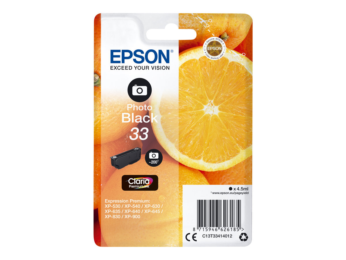 EPSON EPSON 5LB Singlepack Photo Black 33 Claria Premium Ink