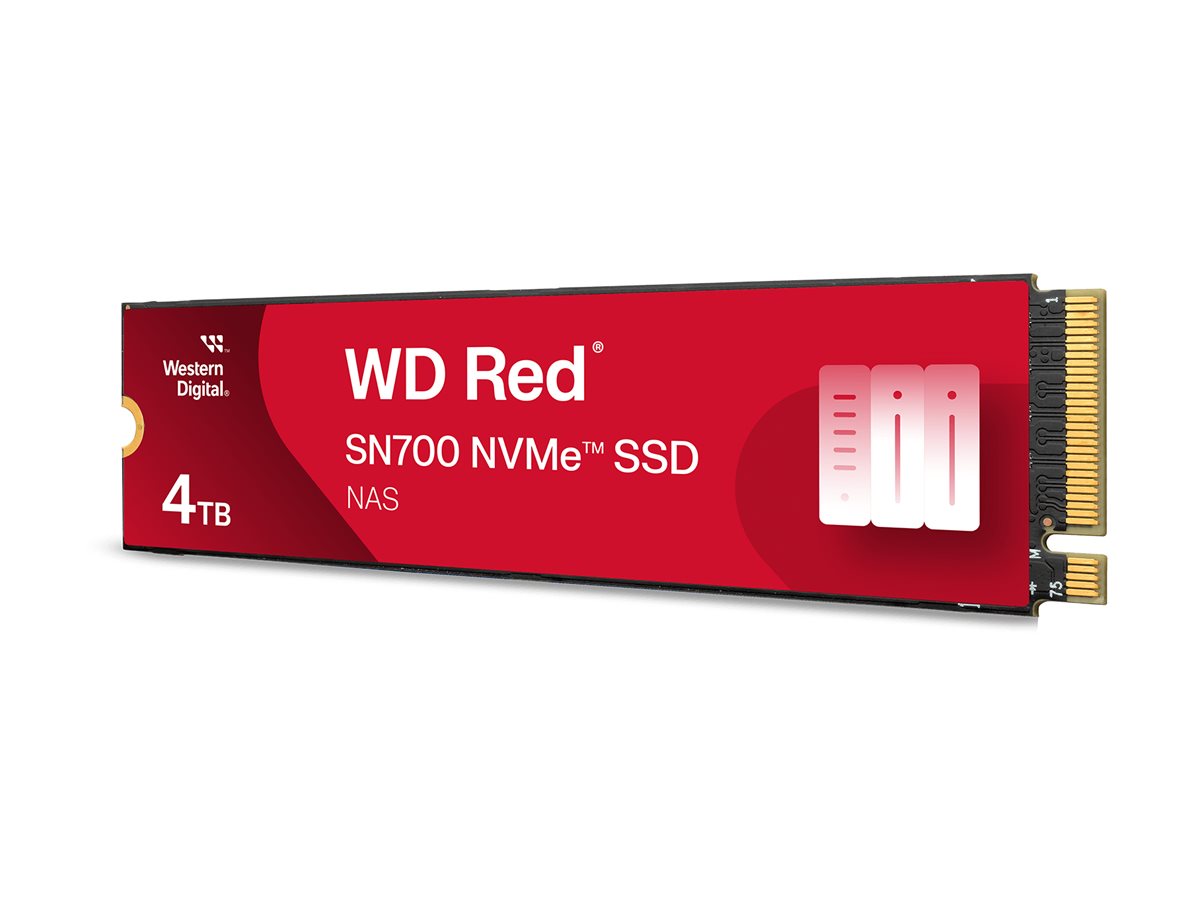 WD Red SSD SN700 NVMe 4To M.2 2280 PCIe Gen3 8Gb/s internal drive for NAS devices POWERED BY SANDISK