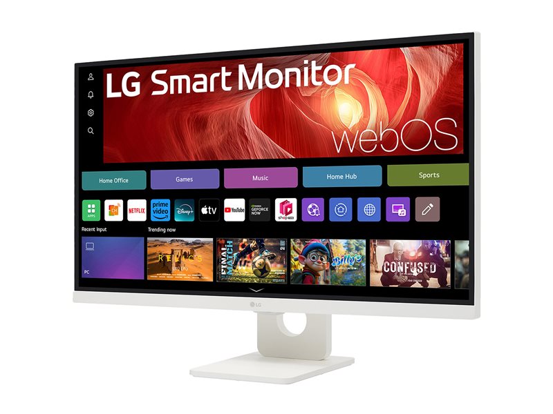 LG 27U731SA-W - Smart moniteur - 27'' -3840 x 2160 4K @ 60 Hz - IPS - 350 cd/m² - 1000:1 - HDR10 -5ms - 2xHDMI- haut-parleurs- Blanc