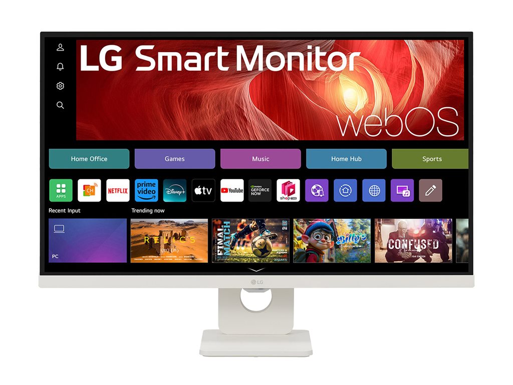 LG 27U731SA-W - Smart moniteur - 27'' -3840 x 2160 4K @ 60 Hz - IPS - 350 cd/m² - 1000:1 - HDR10 -5ms - 2xHDMI- haut-parleurs- Blanc