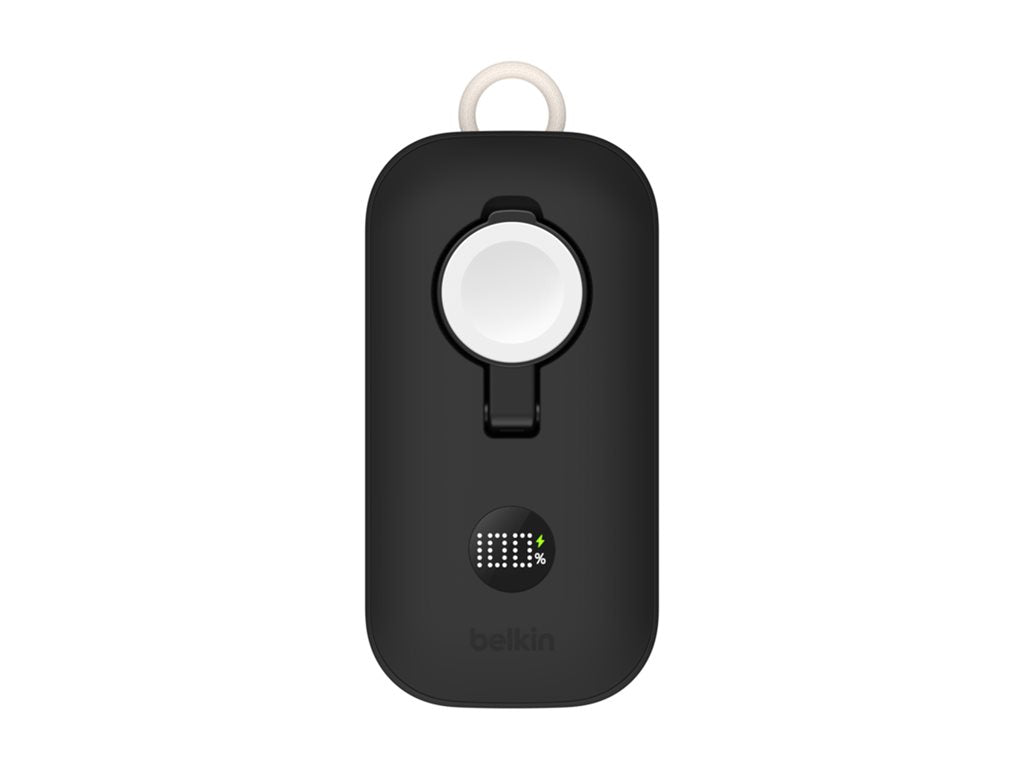 BELKIN Batterie externe 10K 45W avec câble USB-C et module de recharge pour Apple Watch noir