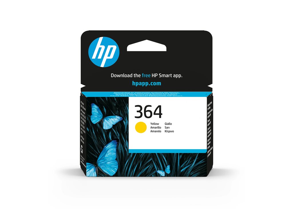 HP 364 original Ink cartridge CB320EE BA1 yellow standard capacity 3ml 300 pages 1-pack with Vivera Ink cartridge