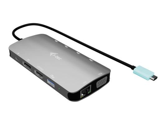 I-TEC USB-C Metal Nano 3x Display Docking Station 1x DP 1x HDMI 1x VGA 1x GLAN 1x USB-C Gen1 4x USB-A Gen1 Power Delivery 100W