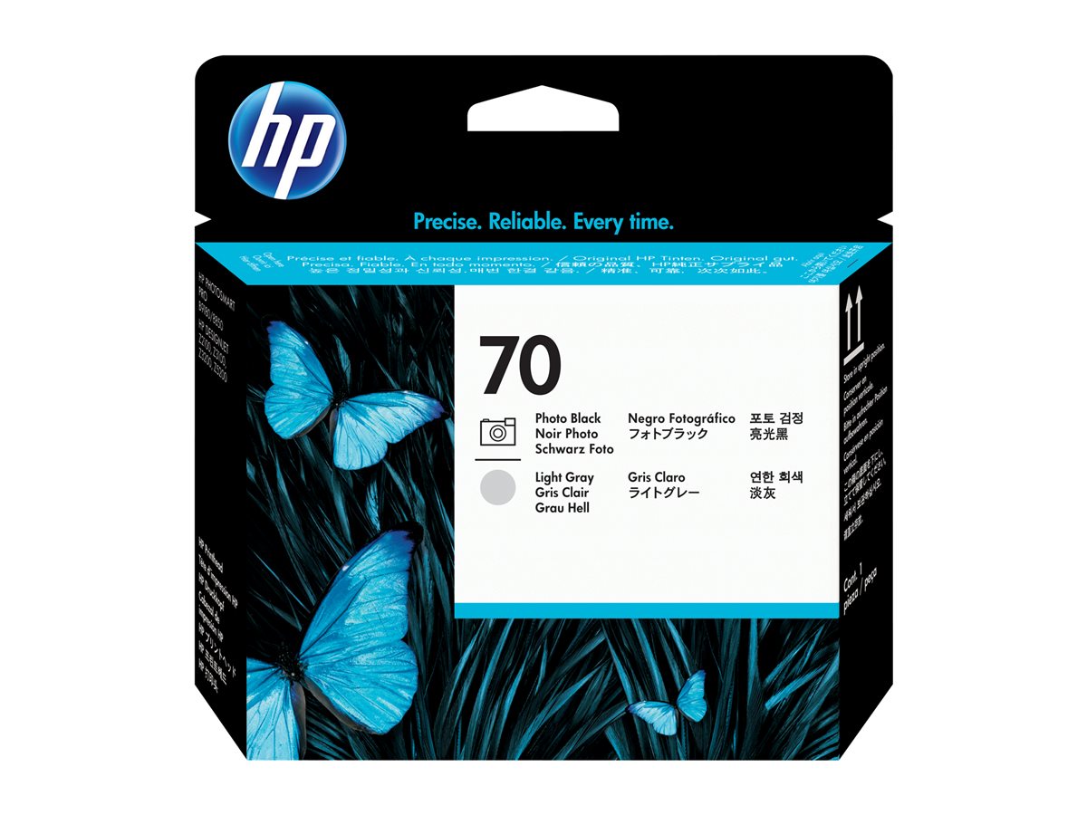 HP 70 original printhead C9470A black and light grey standard capacity 1-pack