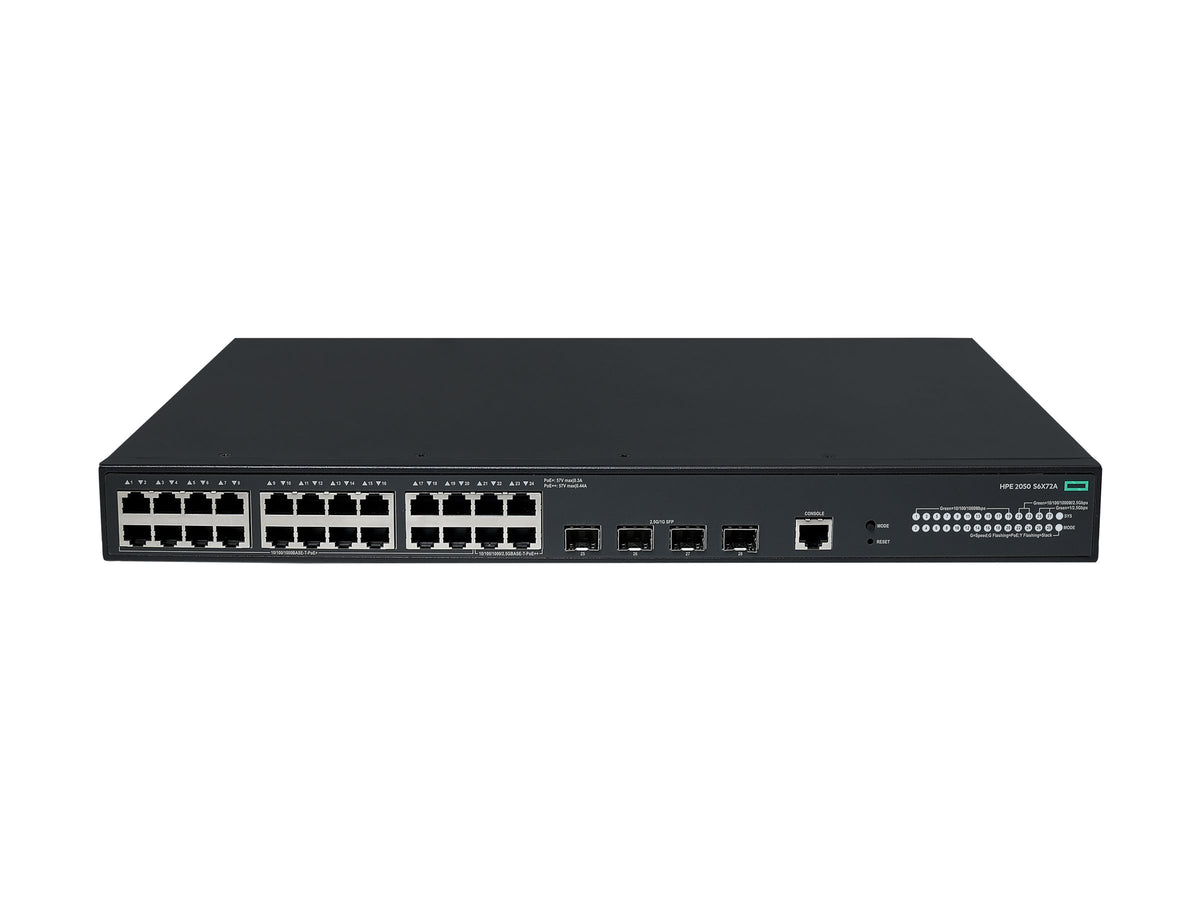 HEWLETT PACKARD ENTERPRISE HPE Networking CW 2050 24p 10/100/1000BT PoE+ 4p SFP 1G/2.5G 420W Sw EU en