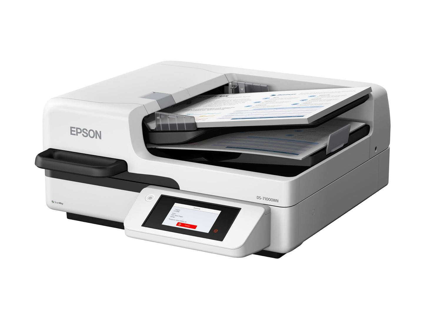 EPSON WorkForce DS-71000WN 70ppm/140ipm speed Scanners BM 600 DPI x 600 DPI Horizontal x Vertical Input 30 Bits Color