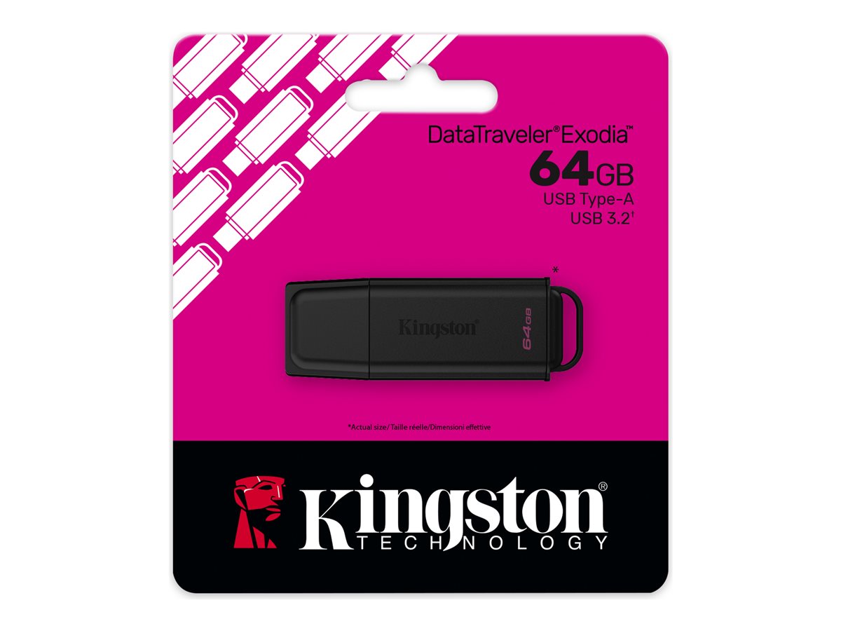 KINGSTON DataTraveler Exodia Black portable USB 3.2 Gen 1 de 64Go