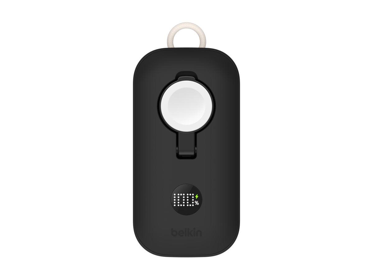 BELKIN Batterie externe 10K 45W avec câble USB-C et module de recharge pour Apple Watch noir