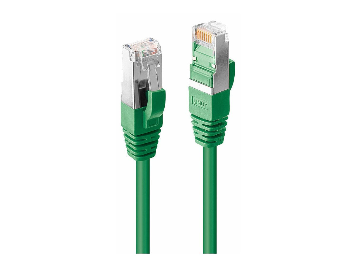 LINDY 0.3m Cat.6A S/FTP LSZH Cable Green