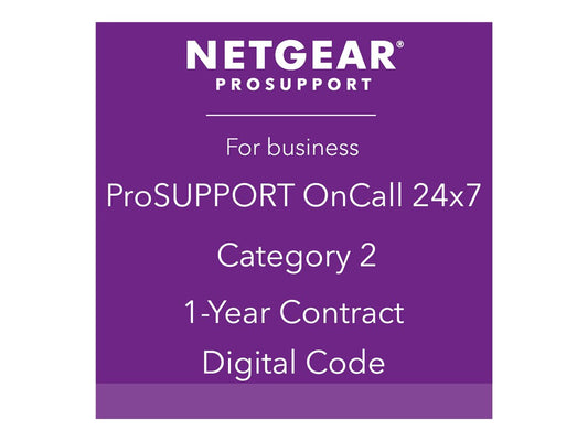 NETGEAR Pack ProSUPPORT 1 an OnCall 24/7 Catégorie 2