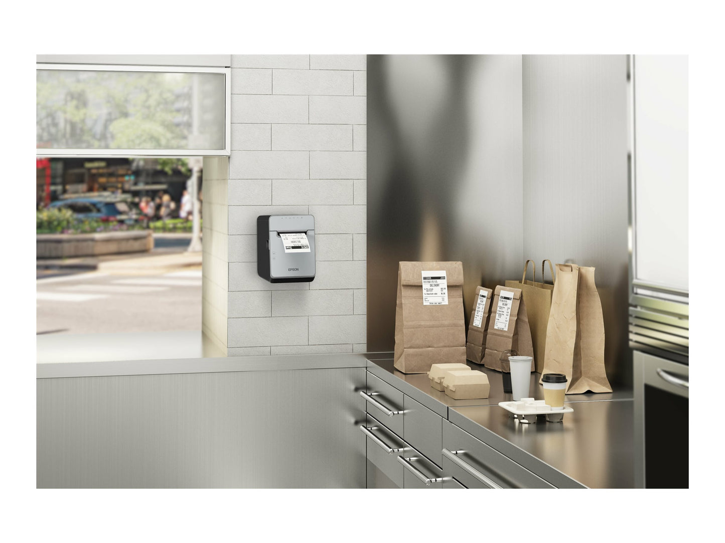 EPSON EPSON TM-L100 Receipt Printer 121 USB + Ethernet + Lightning + BT Black PS EU Liner-Free