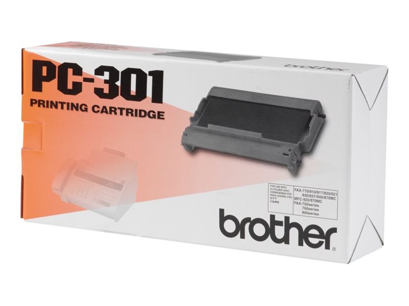 BROTHER PC-301 cassette ruban noir 235 pages pack de 1