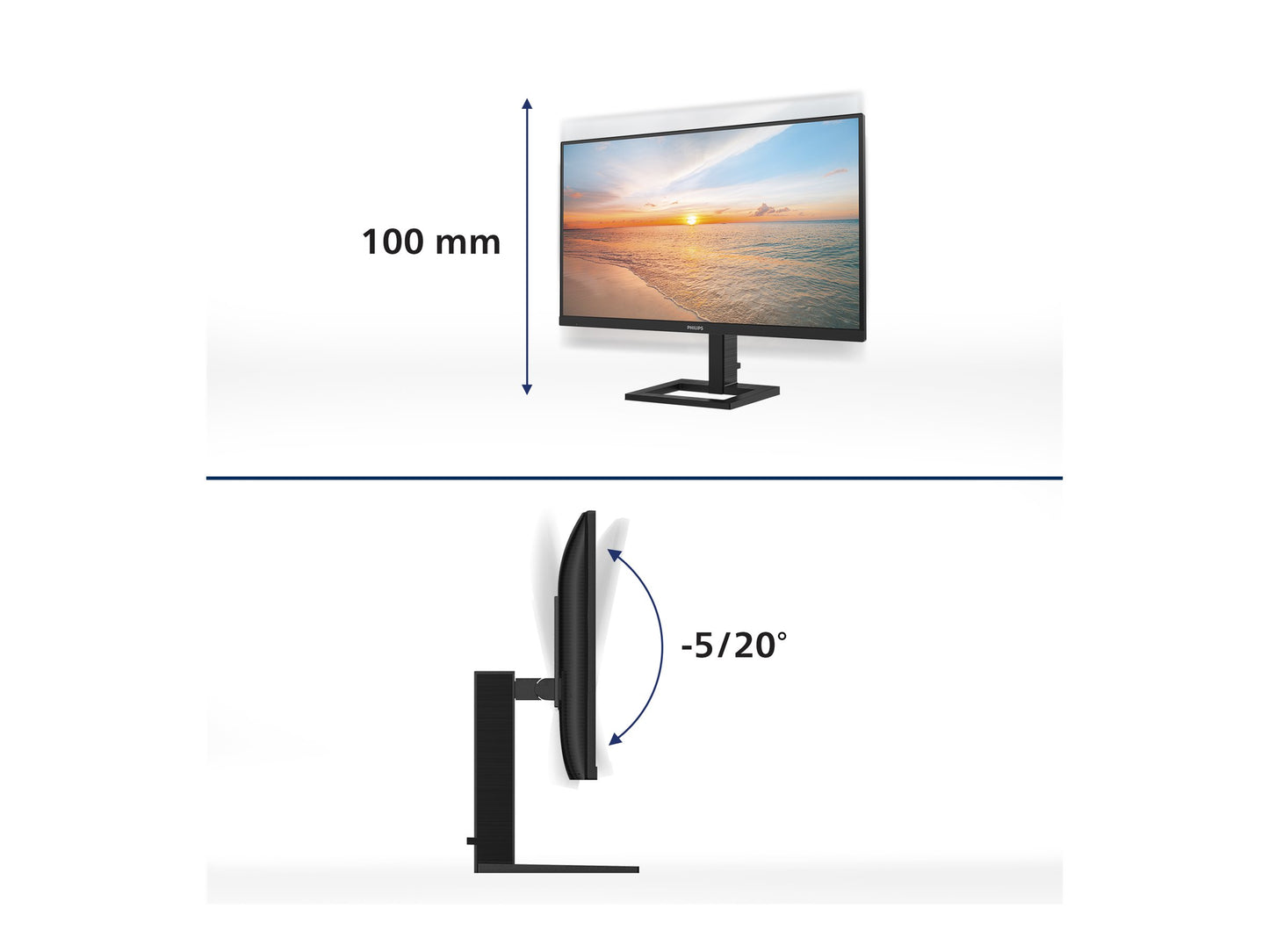 PHILIPS 27E1N1800AE/00 27p IPS 4K UHD 60Hz 350cd/m2 4ms 2xHDMI2.0 DP Speakers Pivot