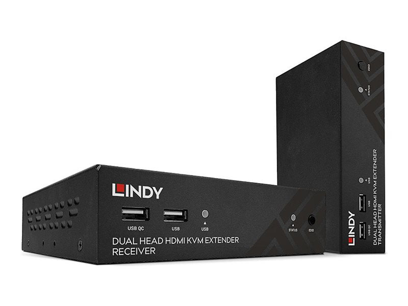 LINDY 100m Cat.6 Dual Head HDMI USB & RS232 Extender