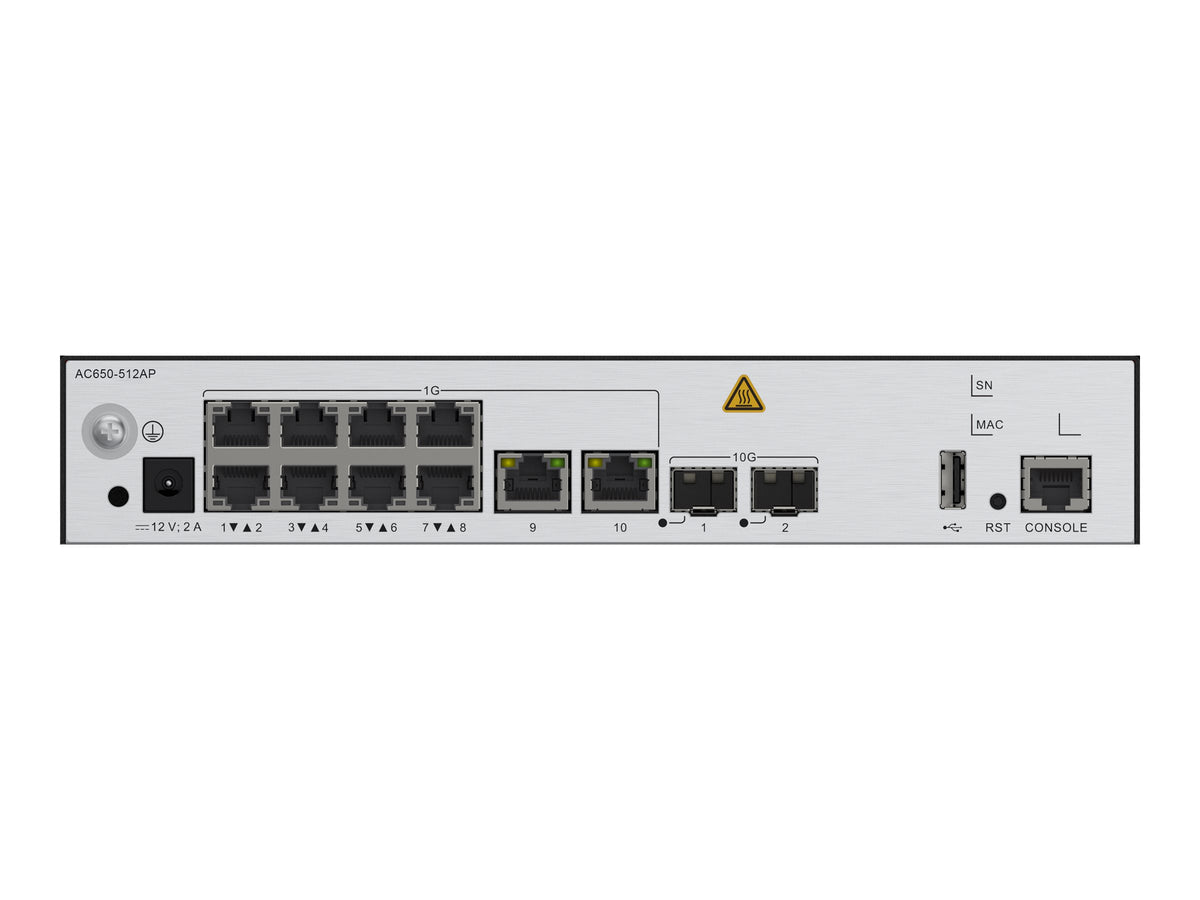 HUAWEI TECHNOLOGIES HUAWEI Assembling Components AC650-512AP AC650-512AP mainframe 10xGE electrical ports 2x10GE optical ports with the AC/DC eKit