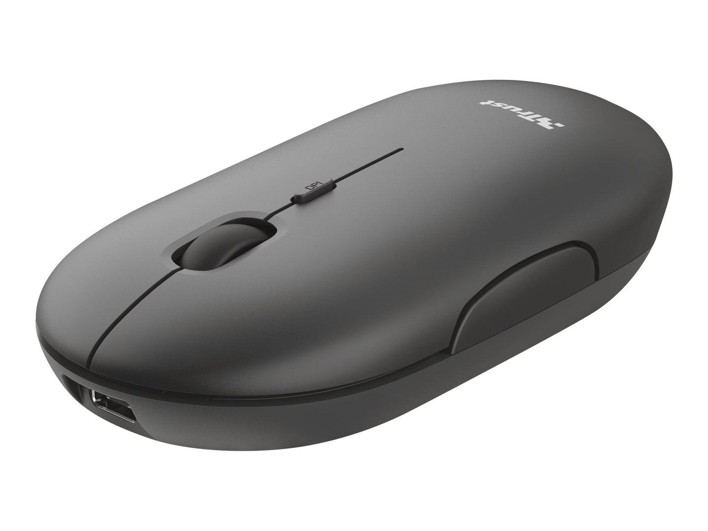 TRUST Souris sans fil PUCK Ultra-plate rechargeable - Noire