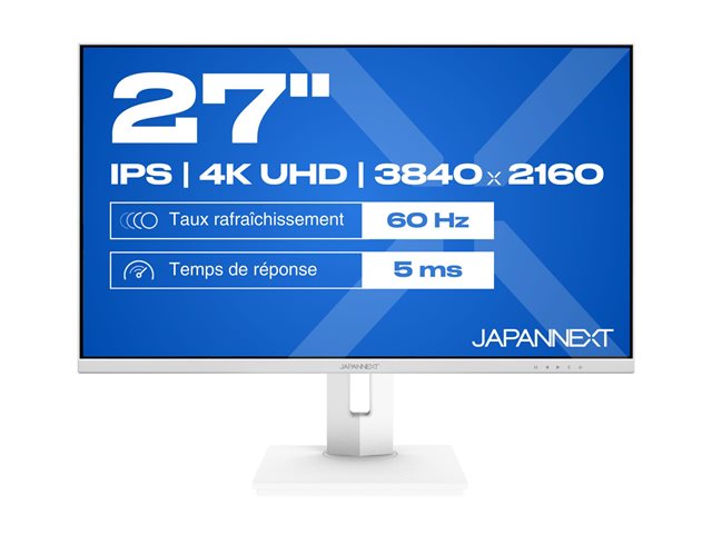 JAPANNEXT JAPANNEXT JN-IPS270UHD60F-C65W-HSP-W - Ecran 27p 3840x2160 4K 60Hz - IPS - 400 cd/m2 - HDR - HDMI x2 - DP - USB-C charge 65W