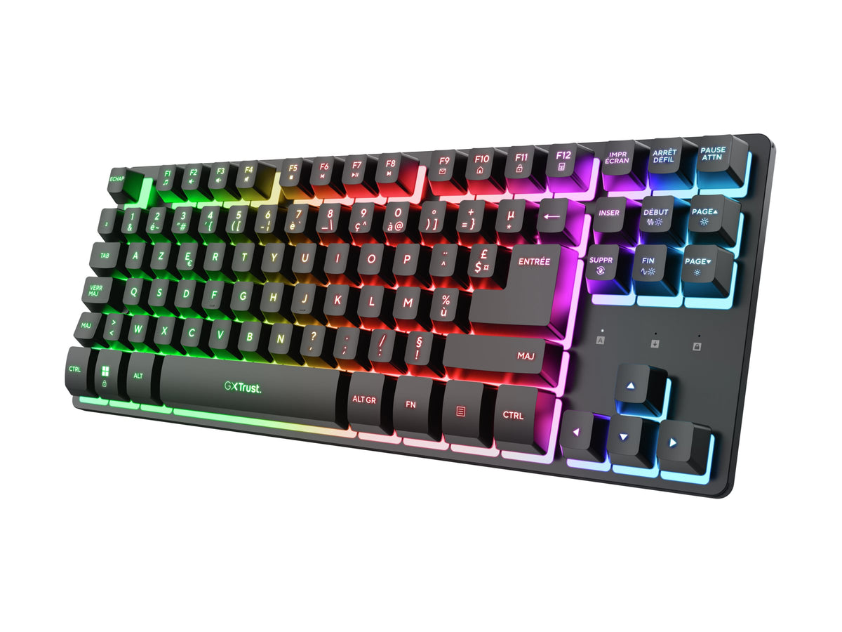 TRUST Clavier gaming sans fil THADO TKL noir