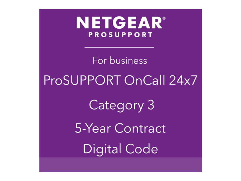 NETGEAR Pack ProSUPPORT 5 ans OnCall 24/7 Catégorie 3