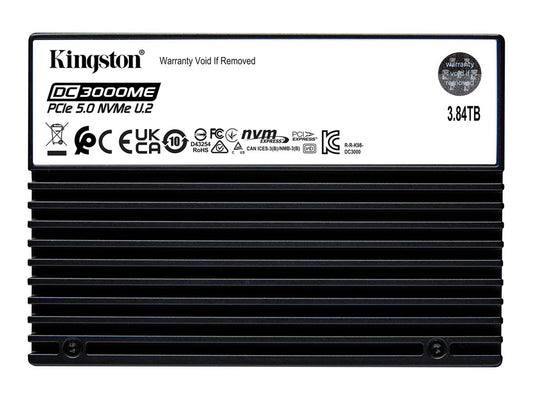KINGSTON 3.84To DC3000ME U.2 PCIe 5.0 NVMe TCG Opal Enterprise SSD