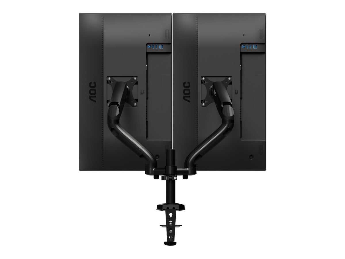AOC INTERNATIONAL AOC AS110D0 bras réglable - pour 2 écrans LCD - alliage d'aluminium - Taille d'écran : jusqu'à 27 pouces - montrable sur bureau