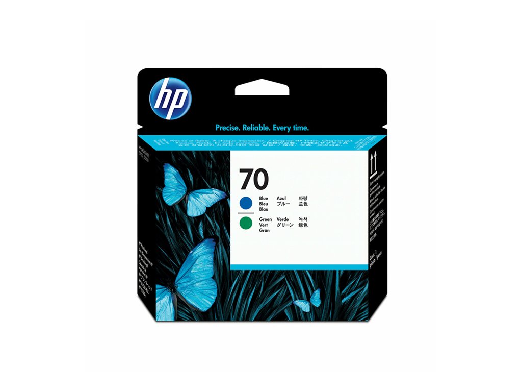 HP 70 original printhead C9408A blue and green
