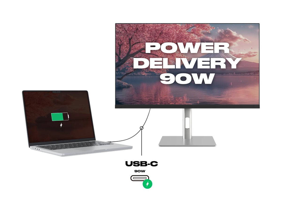 JAPANNEXT JAPANNEXT JN-IPS275K-HSPC9 - Ecran 27p - 5120x2880 5K 60Hz IPS - 350 cd/m2 - 2000:1 - HDMI - DP - USB-C charge 90W - Blanc