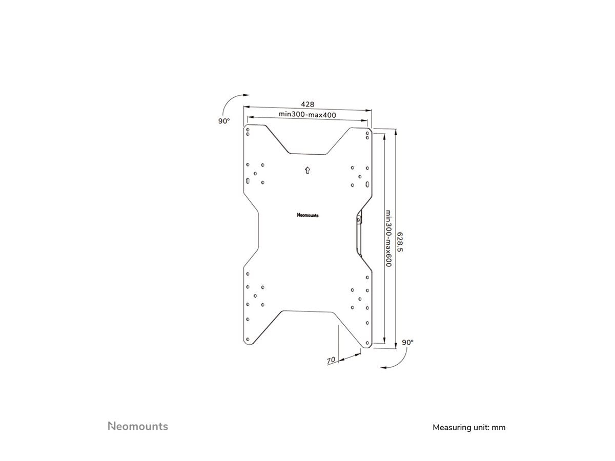 NEOMOUNTS TV wall mount 55-75p rotatable