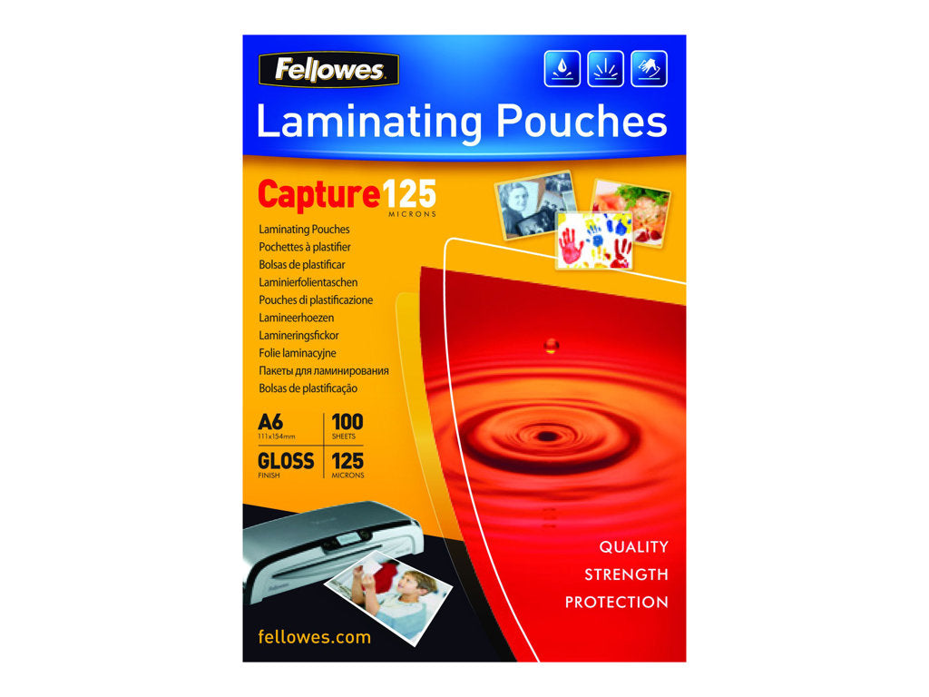 FELLOWES POCHETTES A6 125 MICRONS X 100