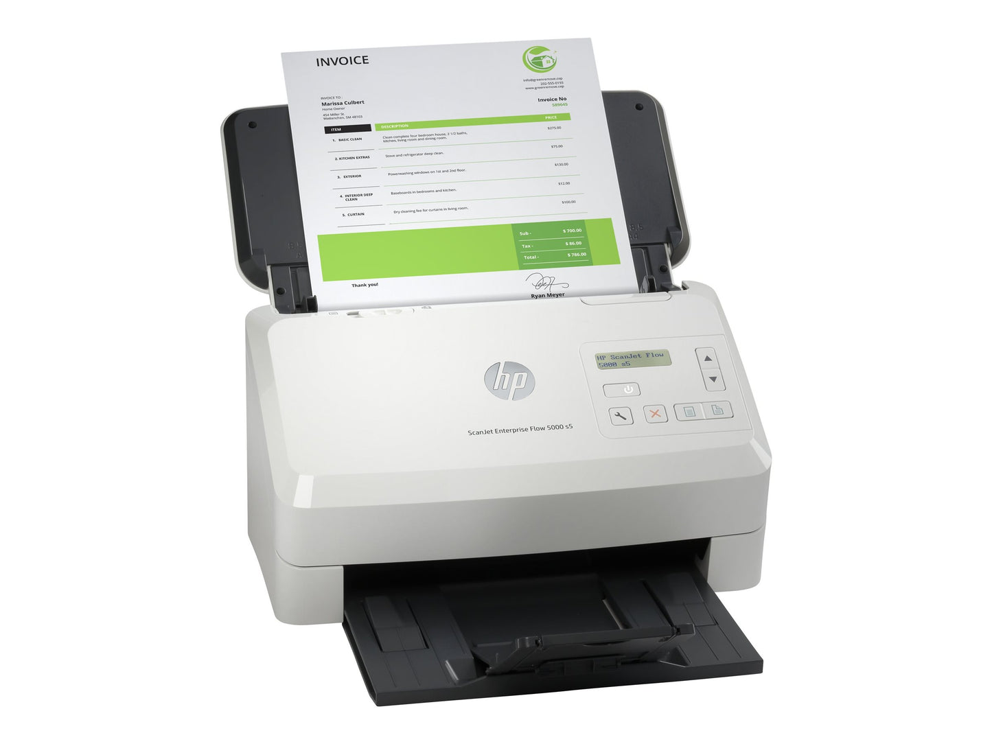 HP INC. HP ScanJet Enterprise Flow 5000 s5 Document scanner CMOS CIS Duplex 216x3100mm 600dpix600dpi 65ppm ADF 80sheets 7500scans