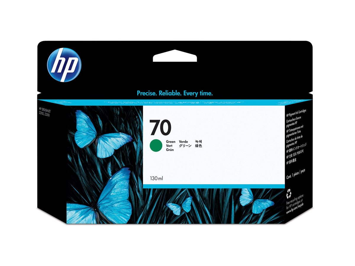 HP 70 original Ink cartridge C9457A green standard capacity 130ml 1-pack with Vivera Ink cartridge