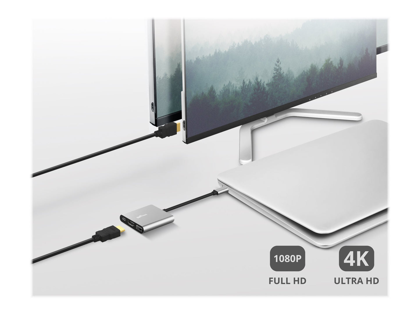 TRUST Adaptateur DALYX USB-C 3 en 1 HDMI USB USB-C