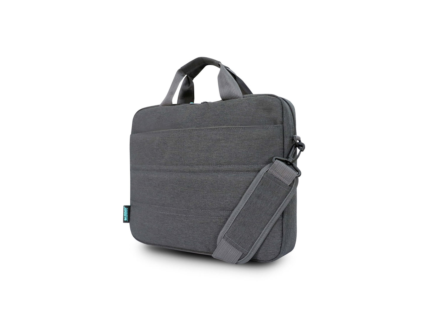 URBAN FACTORY URBAN FACTORY Toploading bag made of recycled Nylon r-PET Reinforced notebook compartment Flat front pocket with zip Back patch