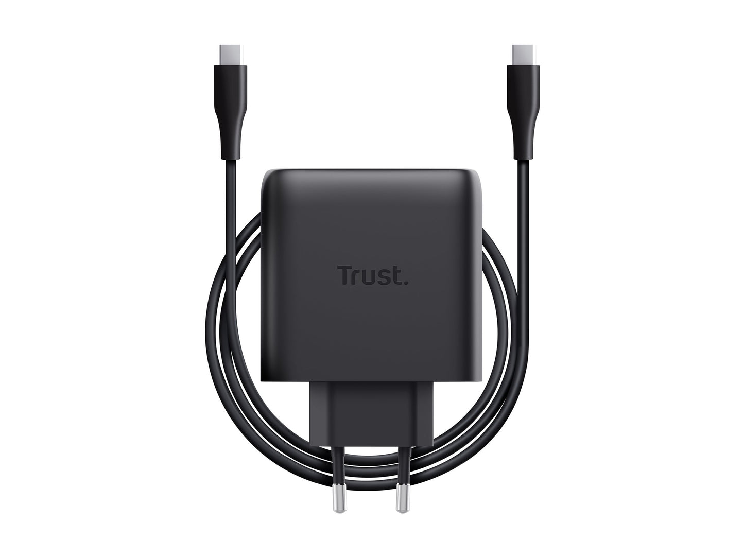 TRUST TRUST Chargeur MAXO USB 65 watts GAN 4 ports 3 USB-C + 1 USB-A + câble noir