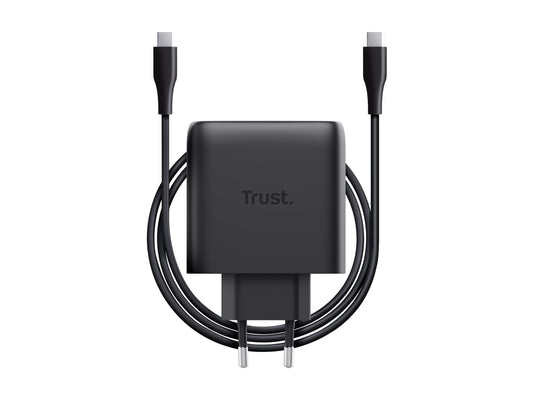 TRUST TRUST Chargeur MAXO USB 65 watts GAN 4 ports 3 USB-C + 1 USB-A + câble noir