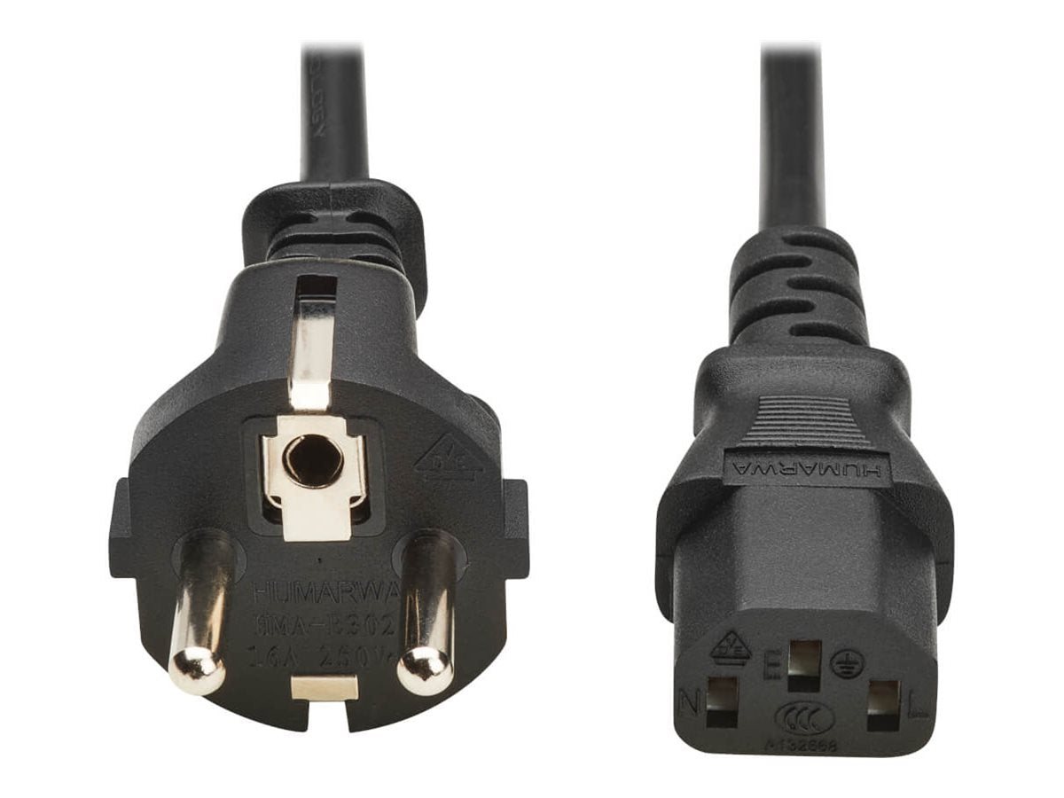 EATON EATON TRIPPLITE Power cable power CEE 7/7m to power IEC 60320 C13 AC 100-250V 10 A 1m Black Europe