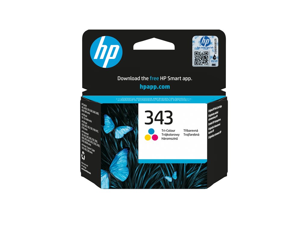HP 343 original Ink cartridge C8766EE UUS tri-colour standard capacity 7ml 330 pages 1-pack
