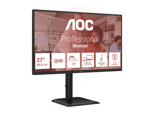 AOC INTERNATIONAL AOC Q27E4CV 27p QHD IPS 120Hz 16:9 HDMI 2.0 DP 1.4 USB-C