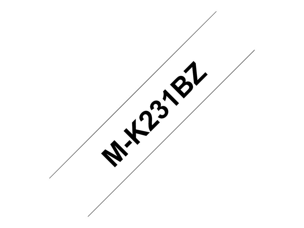 BROTHER MK231BZ cassette de bande noir sur blanc 12mm non stratifié pour P-touch 60 65 75 80 85 110