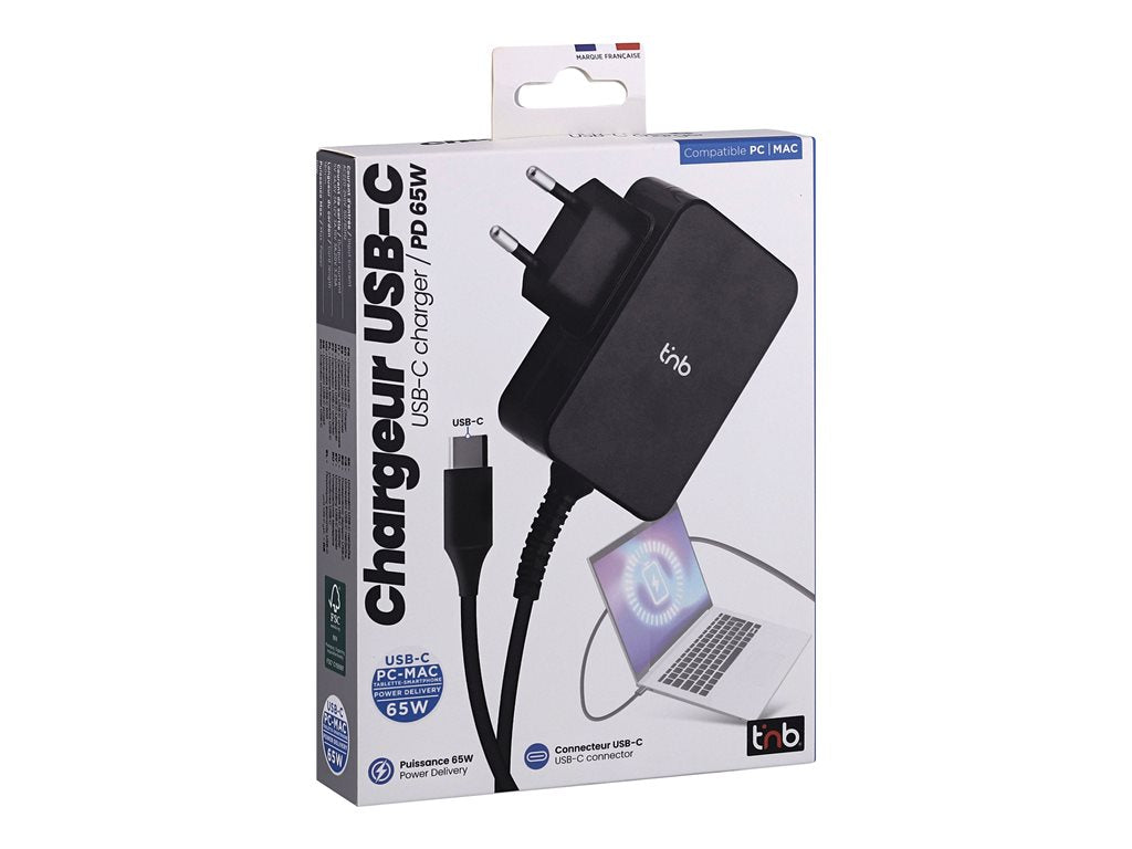 T'NB TNB 65W USB-C charger with wall plug