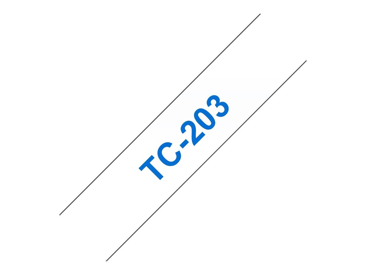 BROTHER BROTHER P-TOUCH TC-203 bleu sur blanc 12mm
