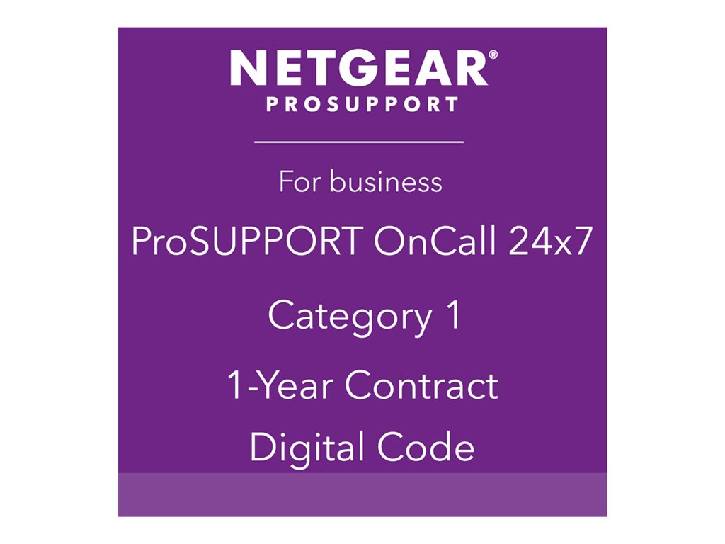NETGEAR Pack ProSUPPORT 1 an OnCall 24/7 Catégorie 1